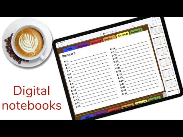 Digital Indexed Notebooks for organising your digital notes| Paperless X