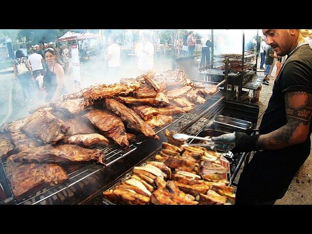 Italy Street Food Fest. Grilled Meat, Burgers, Fish, Cheese, Pizza, Pasta, Sweets. Pepero Fest