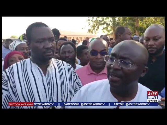 Race to the Jubilee House: Vice President, Dr. Bawumia addresses the press after casting ballot