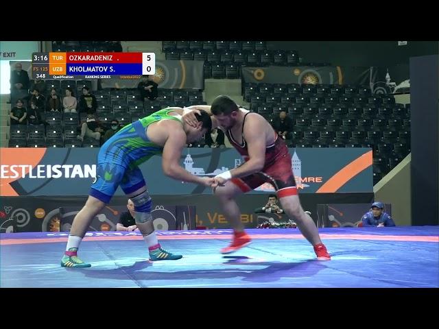 Qual. FS - 125 kg: H. OZKARADENIZ (TUR) v. S. KHOLMATOV (UZB)