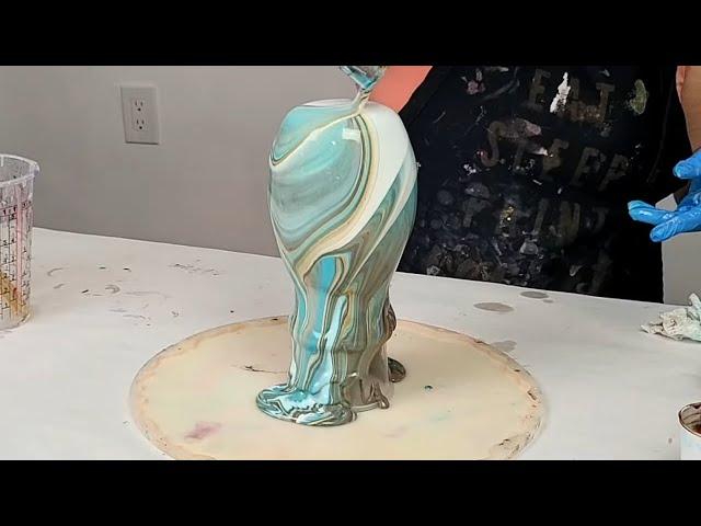 Dirty Resin Vase and Bowl Set