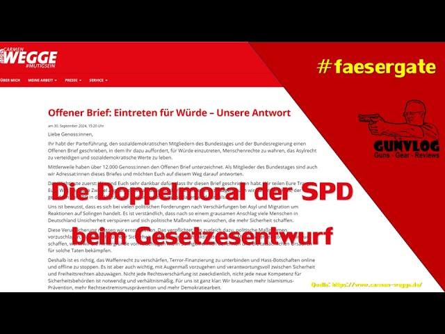 #faesergate | Die Doppelmoral und Zweizüngigkeit der SPD beim WGesetzesentwurf