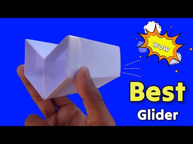 How to make paper glider easy | Best paper airplane glider tutorial