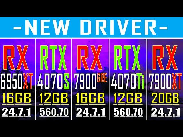 RX 6950XT vs RTX 4070 SUPER vs RX 7900 Gre vs RTX 4070Ti vs RX 7900XT || NEW DRIVER ||