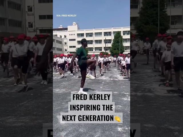 Fred Kerley inspiring the next generation 
