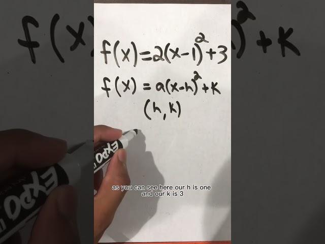 How to find the Vertex of a quadratic/parabola