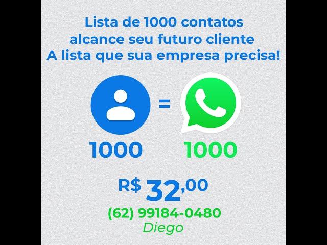 Lista de contatos whatsapp