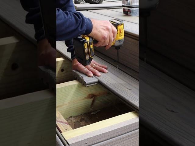 How to install trex decking on your stairs #shortsvideo #diy #deck #wooddeck #shortvideo