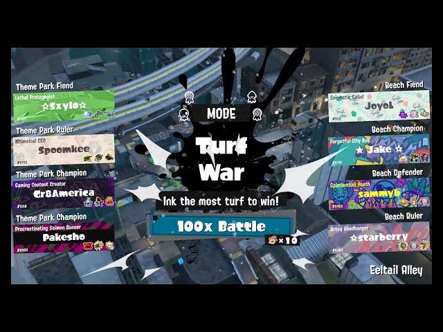 Splatoon 3 - Summer Nights 2024 Splatfest: Palace Vs. Theme Park Vs. Beach - Day 1 Pro Battles