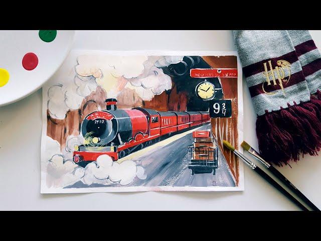 How to draw Hogwarts Express! Как нарисовать Хогвартс-Экспресс!