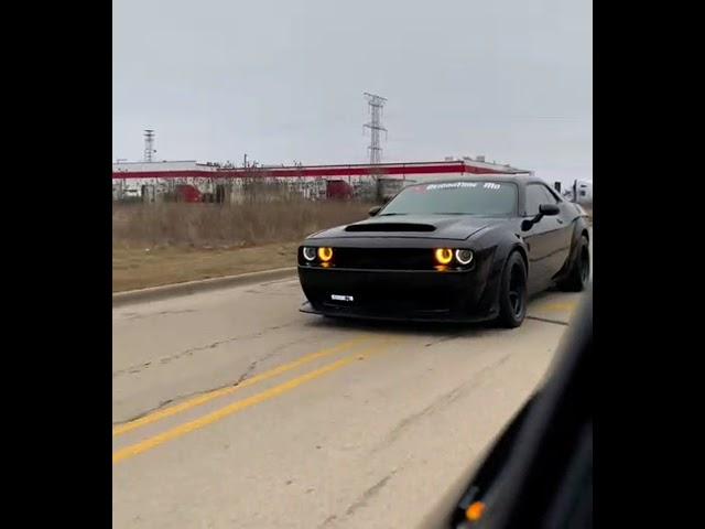 Dodge Challenger hellcat demon widebody #car #dodgecar #challenger