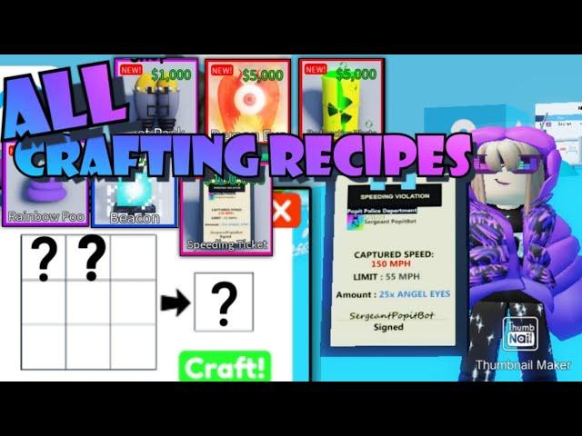 pop it trading/ xoxstudios, all crafting recipes