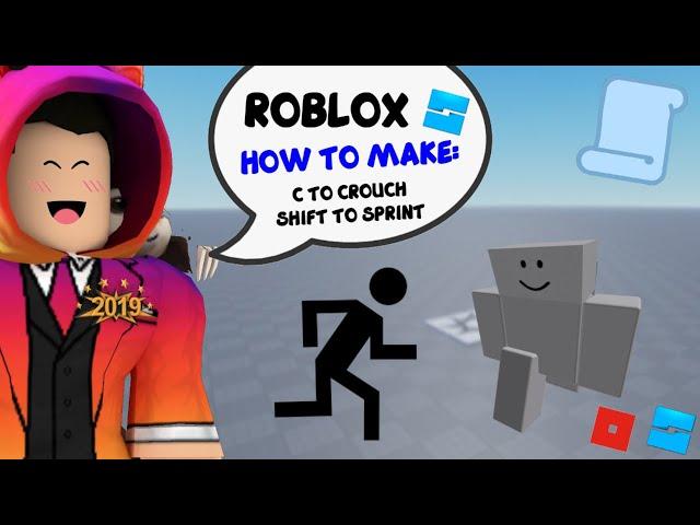 ROBLOX STUDIO | How to make C to Crouch & Shift to Sprint [Easy!]