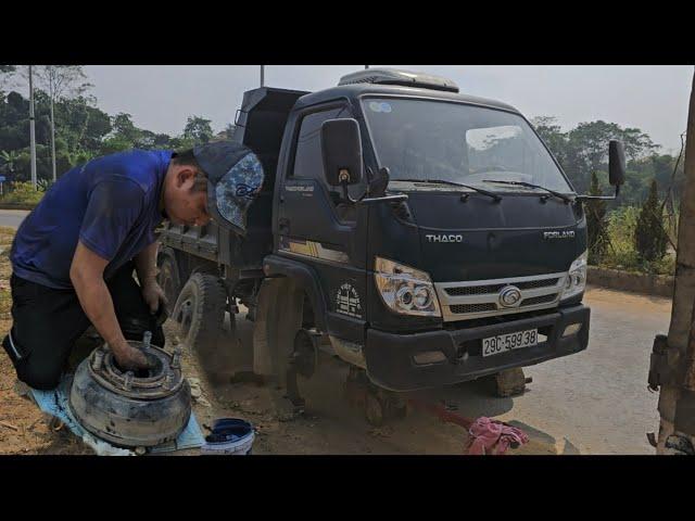 Repair vehicles with broken hub bearings on the way to delivery