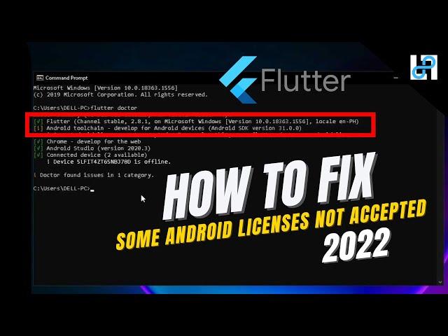 How to fix Some Android licenses not accepted error in Android Studio 2022 Tutorial