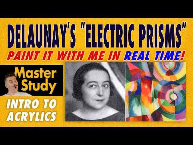 Paint Ukrainian Artist Sonia Delaunay's "Electric Prisms" (1913)! –Easy Intro to Acrylic Painting