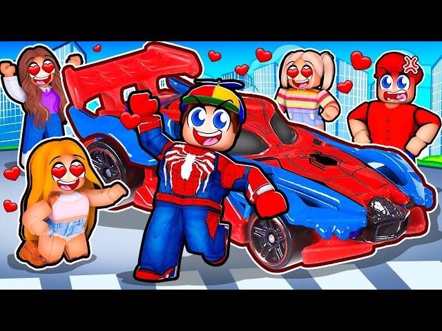 Rizzing Girls With The NEW $100,000,000 SPIDERMAN In Roblox Driving Empire!