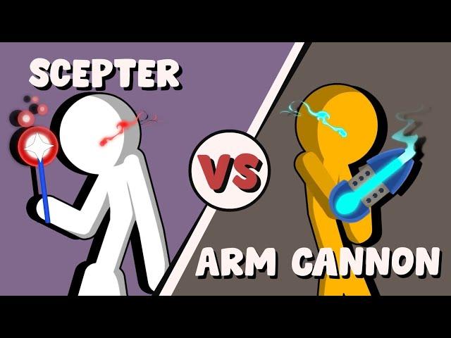 Supreme Duelist Stickman Animation: Scepter vs Arm Cannon