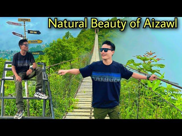 Best Place To Visit in Aizawl || Natural Beauty of Mizoram || Hanging Bridge Above Mountains