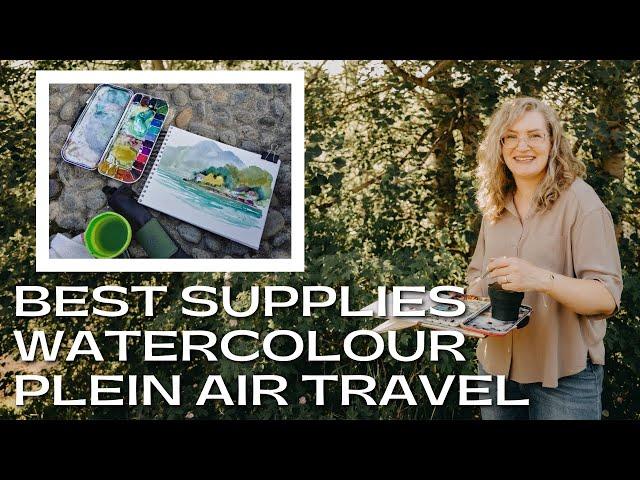 Supplies for a Portable Watercolor Travel Kit: Guide for Angela Fehr watercolour workshops