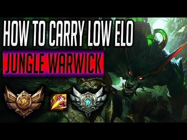 How to Carry Low Elo Ranked - Jungle Warwick - In Game Play by Play - NA Silver