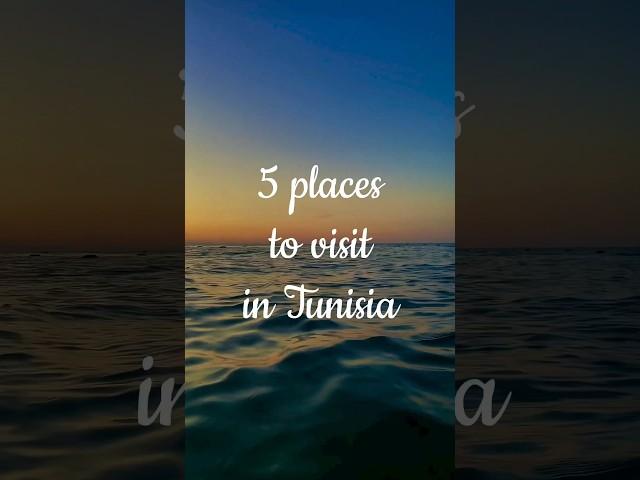 My 5 places to visit in Tunisia  and Which ones you can add in the list?