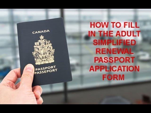 How to Fill In The Simplified Renewal Passport Application Form #TheFormFiller