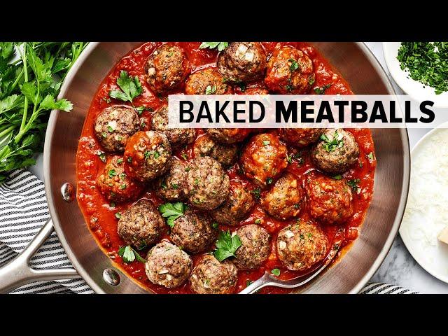 Easy Meatballs Recipe | in a homemade marinara sauce