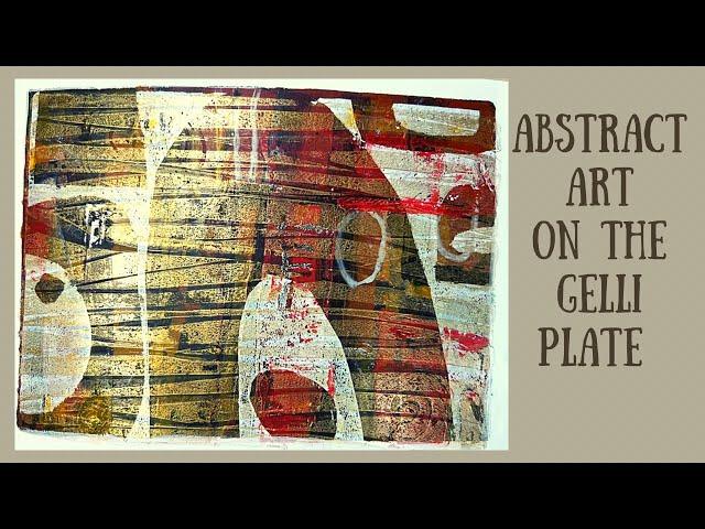 Creating abstract art on the gelli plate with handmade stencils: inspired by @artwhisperer88