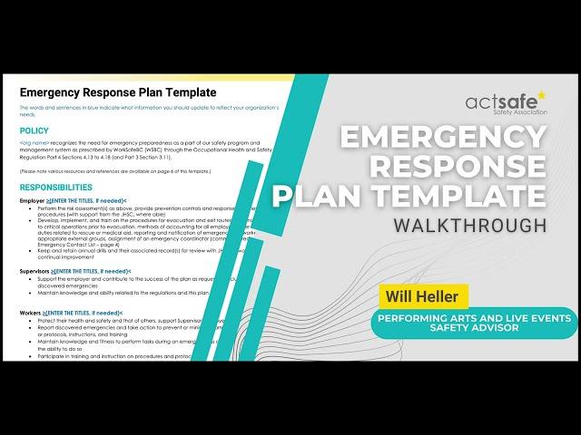 Emergency Response Plan Template