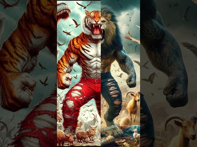 Who is Best ? Tiger vs Lion #marvel #ai #viralvideo #adventure #shorts #tiger#lion