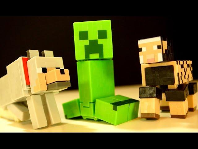 Minecraft NEW Toys Review - Creeper and Wolf - Only for KIDS :))