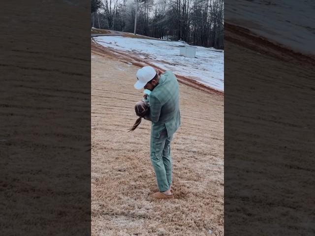 Daddy Dances With Toddler In The Snow