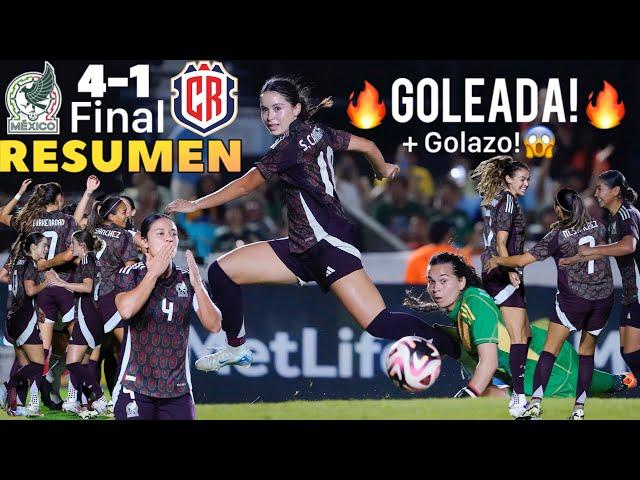 México Femenil vs Costa Rica Femenil 🟢 RESUMEN  !GOLEADA!  Amistoso FINAL 4-1 30.11.2024