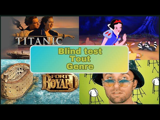 Blind test tout genre 100 extraits (chanson; film; série; jeux vidéo; pub; émission télé; animé;...)