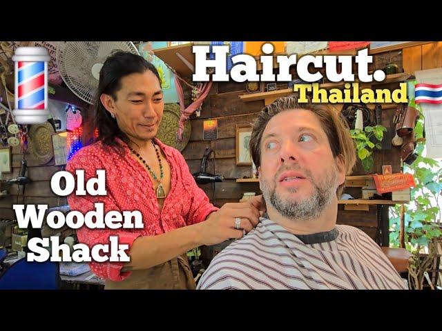 MASTER IS WORKING. He like QUIET! RAZOR HAIRCUT in Thai Barbershop Thailand   (ASMR)