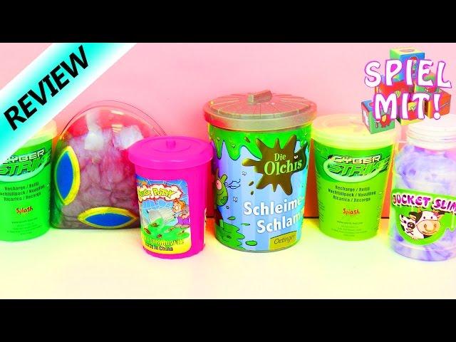 Cyber Strike Slime Control Vergleich mit Alien Schleim Olchies Schlamm Putty Bucket Slime