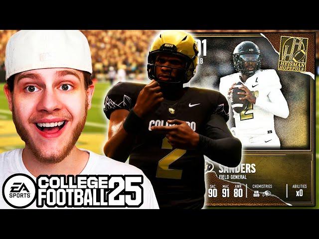 *NEW* 91 Shedeur Sanders COOKS CUT Champs! College Football 25