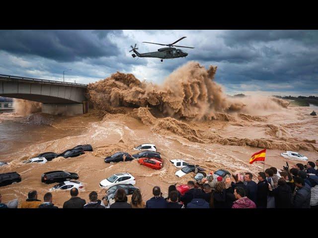 "Devastating Floods in Spain ! Cities Underwater and Everything Swept Away