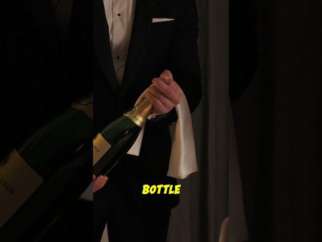 Why you have a napkin when opening champagne #waiter  #bartender #wine #champagne #restaurant #tips