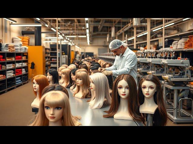 This is How Millions of Wigs Are Made in the Factory | Wig Factory Process