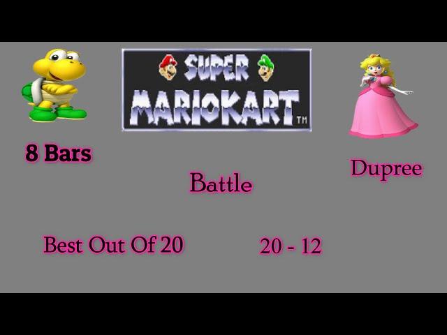 Super Mario Kart - Battle - 8 Bars Vs Dupree - Best Out Of 20 | 20 - 12