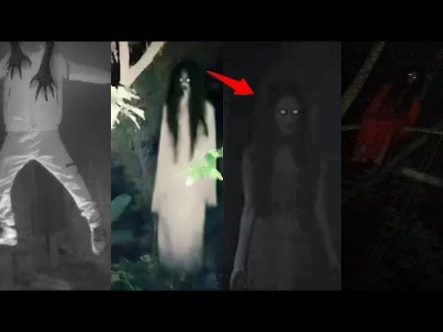 7 PENAMPAKAN HANTU KUNTILANAK DI POHON DAN CAMPING HUTAN ANGKER | PENAMPAKAN TERSERAM DAN TERJELAS