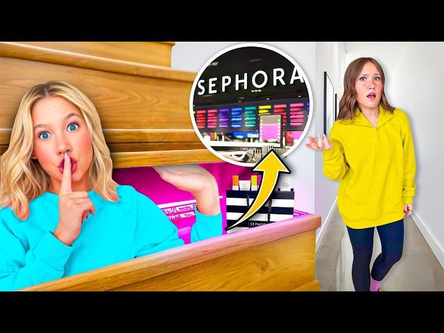 WE BUiLT A SECRET MAKEUP ROOM iN OUR SiSTERS HOUSE WiTHOUT HER KNOWiNG!!