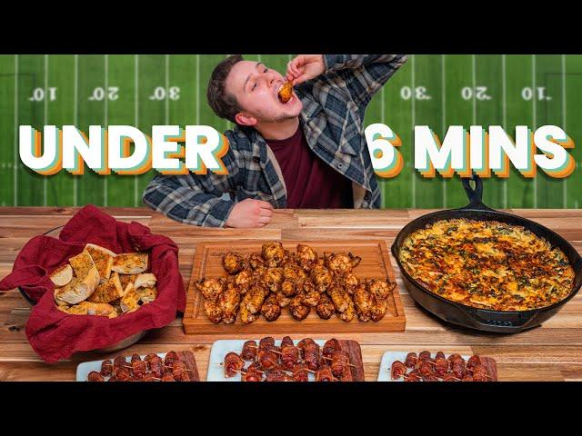 3 Easy FOOTBALL Appetizers In Under 6 Minutes