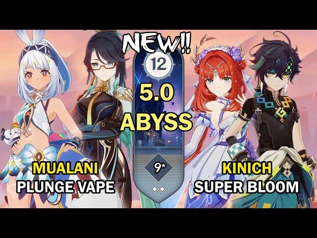 C0 Kinich Super Bloom & C0 Mualani Plunge | Spiral Abyss 5.0 Floor 12 (9 Stars) | Genshin Impact【原神】