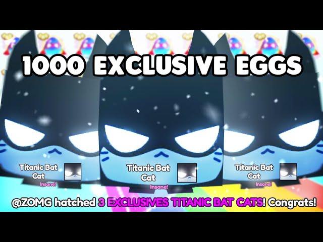  I OPENED 1000 SUPERHERO EGG & HATCHED *3 TITANIC BAT CATS* (0.0000001%) in Pet Simulator 99!