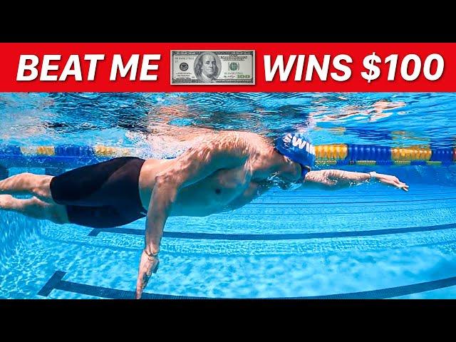 Beat Me In a Swim Race – WIN $100 CASH!!