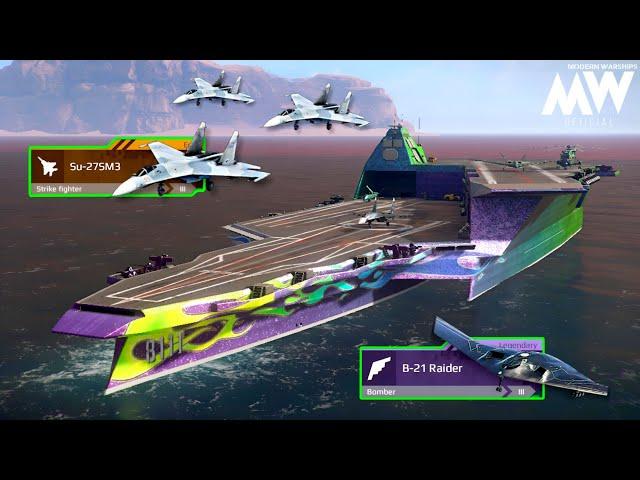 Su-27SM3 New Striker with B-21 Raider Combo- Modern Warships