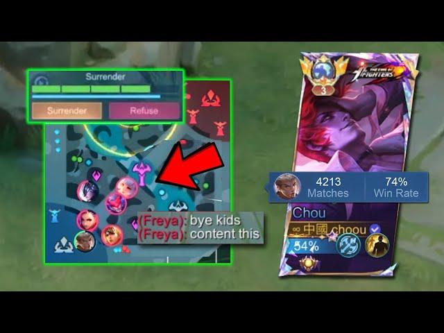 DON'T CELEBRATE TOO EARLY!! 1V5 IMPOSSIBLE EPIC COMEBACK CHOU - Mobile Legends